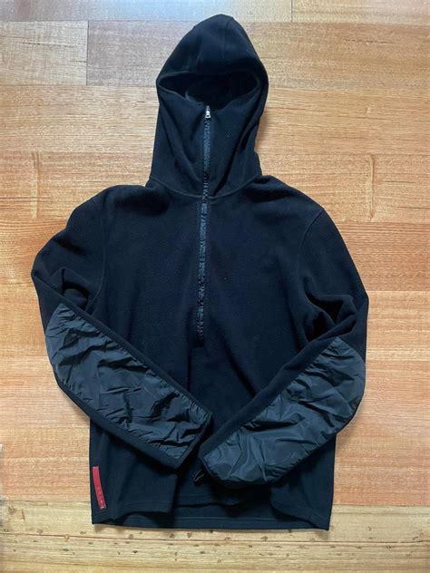 prada ninja fleece half zip|Knitwear & sweatshirt Prada Black size M International in .